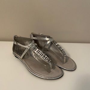 Silver sandals